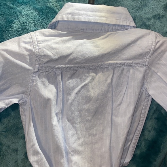 BUNDLE DISCOUNTS! Baby Gap 6-12 month onesie dress shirt button up pinstripe - Picture 6 of 6